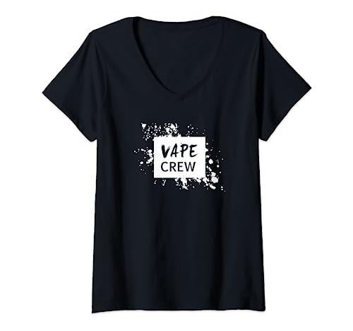 Mujer Vape Crew - Vapor Líquido Vaping Vaper Tienda de Vape Camiseta Cuello V