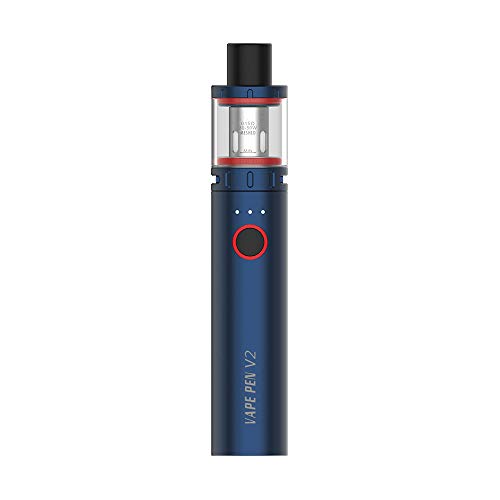 S-Mok VAPE PEN V2 Kit (azul) 60W 1600mAh Batería 2ml Tanque Mallado Bobinas de 0.15ohm, Kit de inicio Vaporizador Cigarrillo electrónico, Sin nicotina