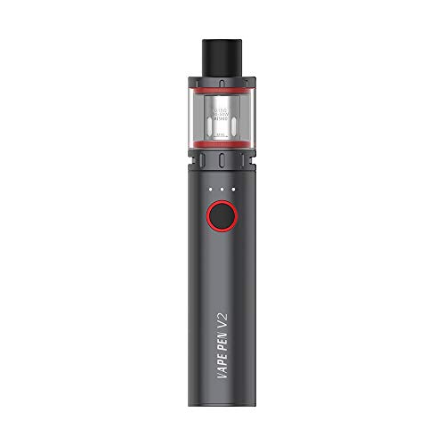 S-Mok VAPE PEN V2 Kit (Gunmetal) 60W 1600mAh Batería 2ml Tanque Mallado Bobinas de 0.15ohm, Starter Kit Vaporizador Cigarrillo electrónico, Sin nicotina