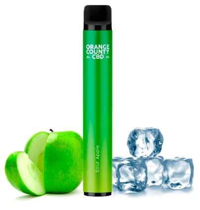Sour Apple 500mg Orange County CBD Pod Desechable CBD/CBG - 400mAh - 600 Caladas Max Aprox - Ideal para empezar con CBD -Sin Nicotina