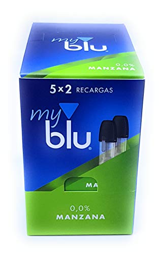 10 Recargas sabor Manzana My Blu - 0,0% Nicotina - 5x2 Recargas de 1,5ml