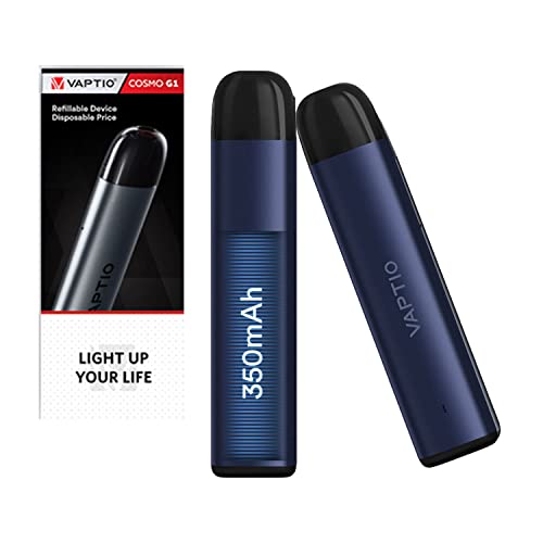 VAPTIO Airgo Stick Kit Cigarrillo Electrónico 350mAh Batería Starter Kit Vaina de cartucho de 1,5 ml Atomizador de 11W Vape Pen,Sin E Liquid Sin Nicotina (azul)
