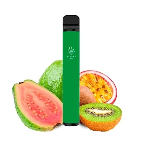 Elfbar 600 Kiwi Passion Fruit Guava Disposable Pod 2ml - 550mAh - Pod Vape Desechable Elf Bar 600 caladas aprox - Cigarrillo electrónico Vaping - Pipa Desechable - 600 Puffs - (Sin Nicotina)