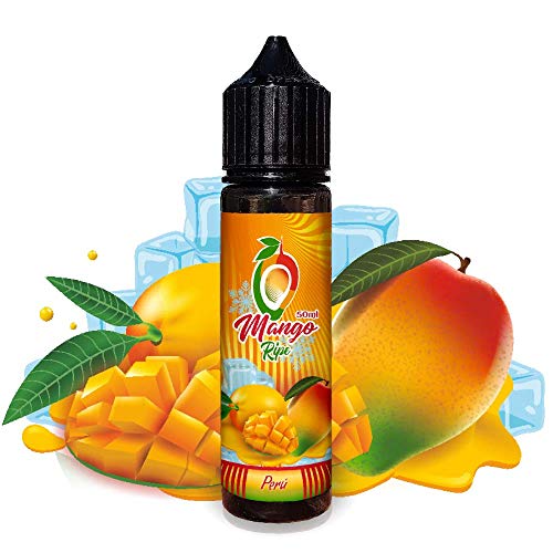 E-liquid con un sabor a Mango maduro de la variedad Kent de dulzura intensa y con un ligero toque de melocotón de Mango Ripe Sin nicotina 50ml+10ml para cigarrillo electrónico | Vap Fip
