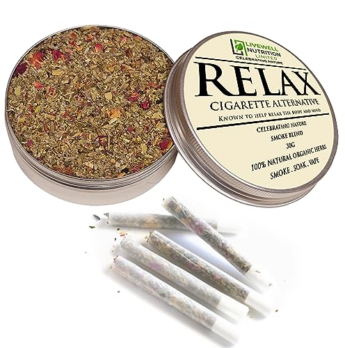 Le Classique Mezcla de humo de hierbas orgánicas (relajarse) 100% libre de nicotina, se puede fumar, vape o tubos 35g